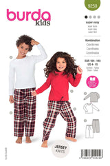 Patron Burda Enfant n°9250 : Ensemble Pyjama