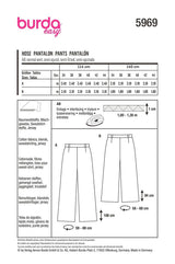 Patron Burda n°5969 : Pantalon