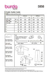 Patron Burda n°5956 : Pyjamas