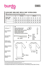 Patron Burda n°5985 : Robe & T-shirt