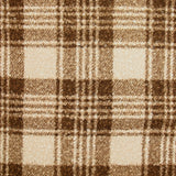 Lainage Billy bouclette à carreaux marron et blanc cassé