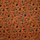 Popeline de coton imprimé Scooby-doo brun orangé