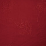 Crepe de viscosa Lily follaje ladrillo bordado