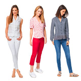 Patron Burda n°6533:  blouse à col châle