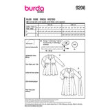 Patron Burda kids n°9206 : Robe