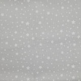 Piqué de coton imprimé étoiles fond gris