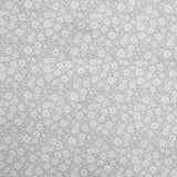 Piqué de coton imprimé fleurs printanière fond gris
