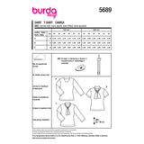 Patron Burda n°5689 : T-shirt