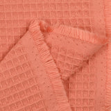 Coton 100% nid d'abeille marsala
