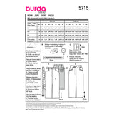 Patron Burda n°5715 : Jupe