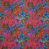 Coton imprimé rayon de soleil rose et bleu