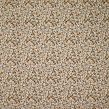 Coton imprimé s'épanouir beige, marron et blanc