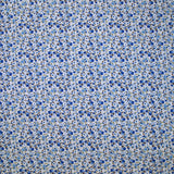 Coton imprimé s'épanouir bleu, blanc et vert