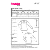 Patron Burda n°5717 : T-shirt