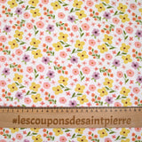 Cotton Printed Love Passion Rose and mustard