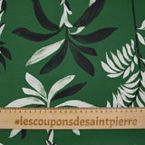 Coton imprimé la plantation fond vert