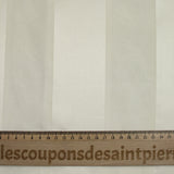 Satin de soie dévoré à larges bandes écru