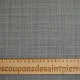 Tejido traje 100% lana Príncipe de Gales, negro, azul, fondo blanquecino