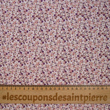 Coton imprimé s'épanouir violet, rose et blanc