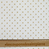 Fondo blanco de guisante con estampado de algodón