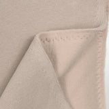 Tissu sweat minkee épais beige rosé