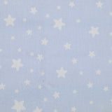 Estrellas de estampado de algodón Fondo azul claro