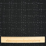 Tweed Emma lurex polyester fond noir