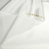 Satin de soie 100% blanc