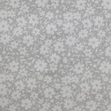 Spring flower printed cotton print gray background