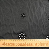 Mousseline brodée Enora noir
