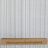 Piqué de coton imprimé Rayure fond gris