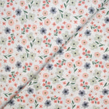 Coton imprimé amour passion rose et vert d'eau