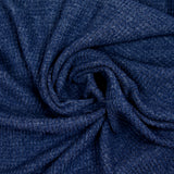 Maille texturée grattée Ori bleu marine