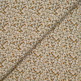 Printed cotton blossoming beige, brown and white