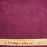 Fine Magenta Côtes Polyester Velvet