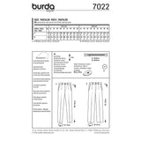 Patron Burda n°7022 : Pantalon