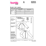 Patron Burda kids n°9203 : Veste