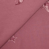 Crêpe viscose brodé Luna fond rose
