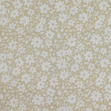 Flores de flores estampadas con estampado de algodón fondo beige