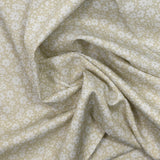 Flores de flores estampadas con estampado de algodón fondo beige