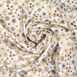 Coton imprimé amour passion beige et marron