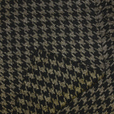 Tweed de laine mélangée pied de poule doré fond noir