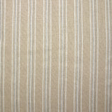 Polyester et lin à rayures lurex argent Margot fond naturel
