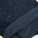 Lainage bouclette lurex marine