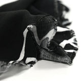 Viscose imprimée grande forme blanc fond noir