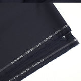 Tissu tailleur Super 140’s en laine vierge bleu nuit