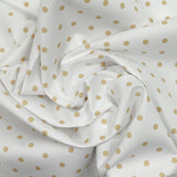 Fondo blanco de guisante con estampado de algodón
