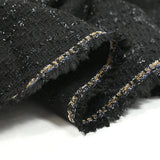 Tweed Emma lurex polyester fond noir