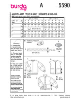 Patron Burda n°5590 : Pull & Veste