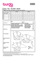 Patron Burda n°5593 : Pull